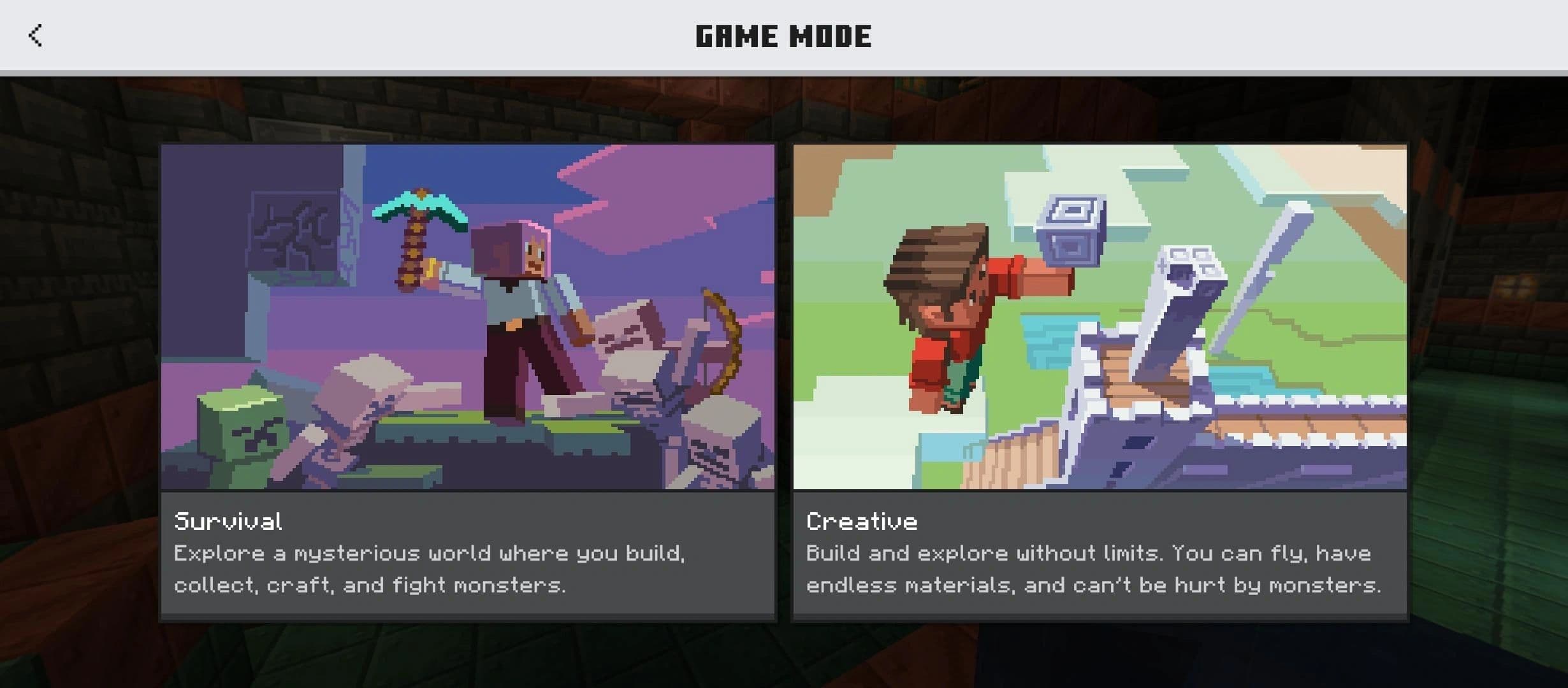 Creative vs Survival Mode + 2